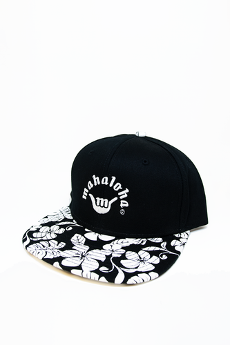 Embroidered Mahaloha Logo Hawaiian Print Hat